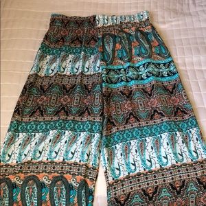 Boho wide leg pants